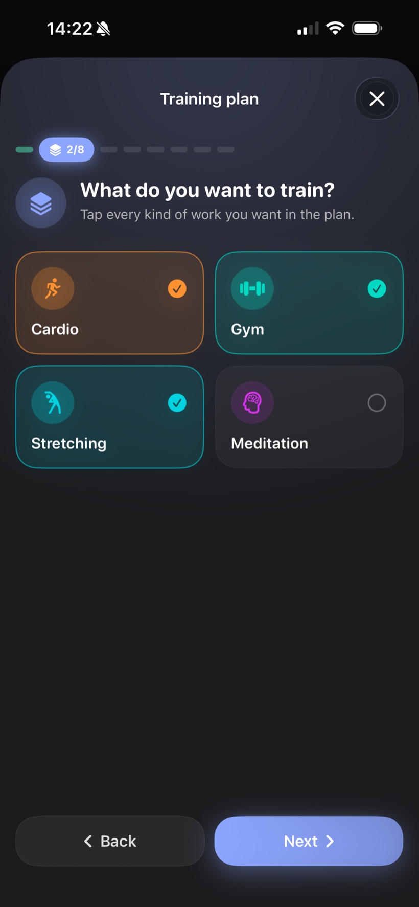 Trainingsplan erstellen